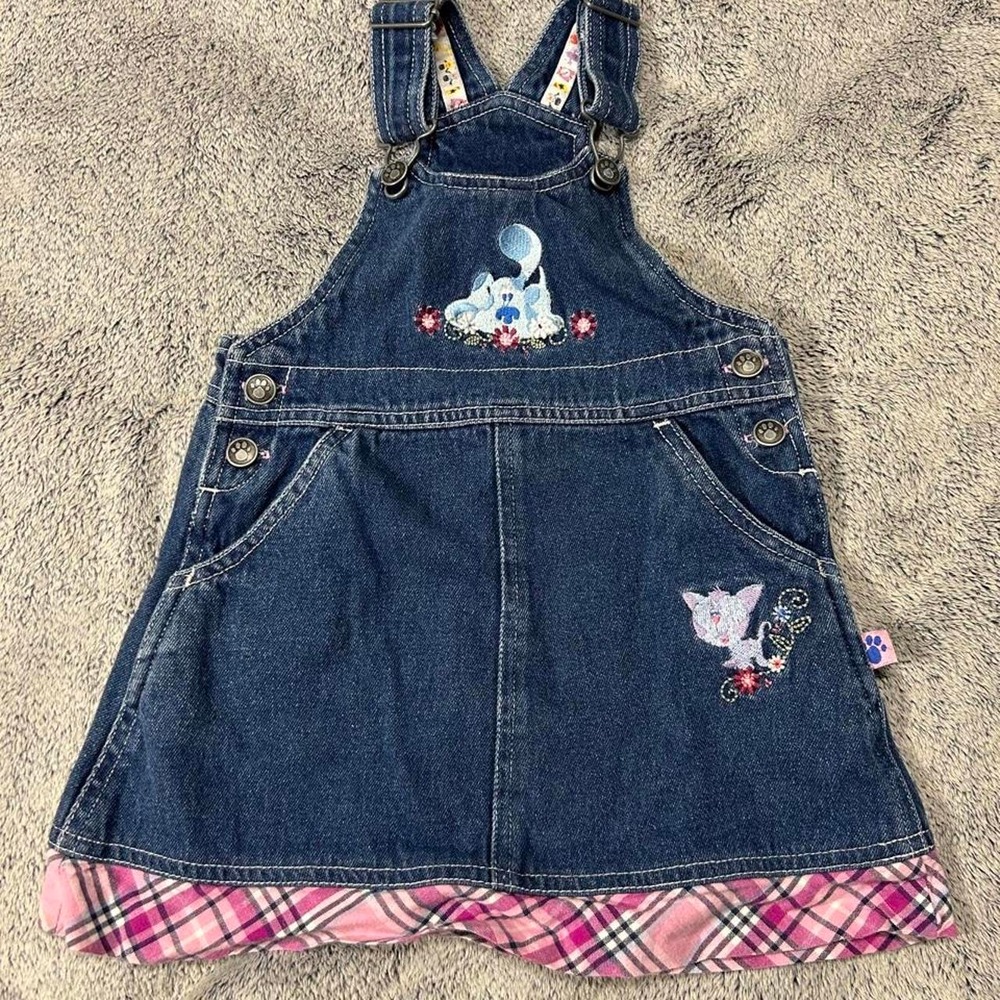 Rare vintage 2001 Blue's Clues denim jumper dress featuring